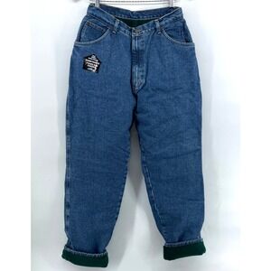 Vtg Wrangler Jeans Women FITS 29x33 Rugged Wear Fleece Lined 13/14 Relaxed NOS